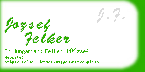 jozsef felker business card